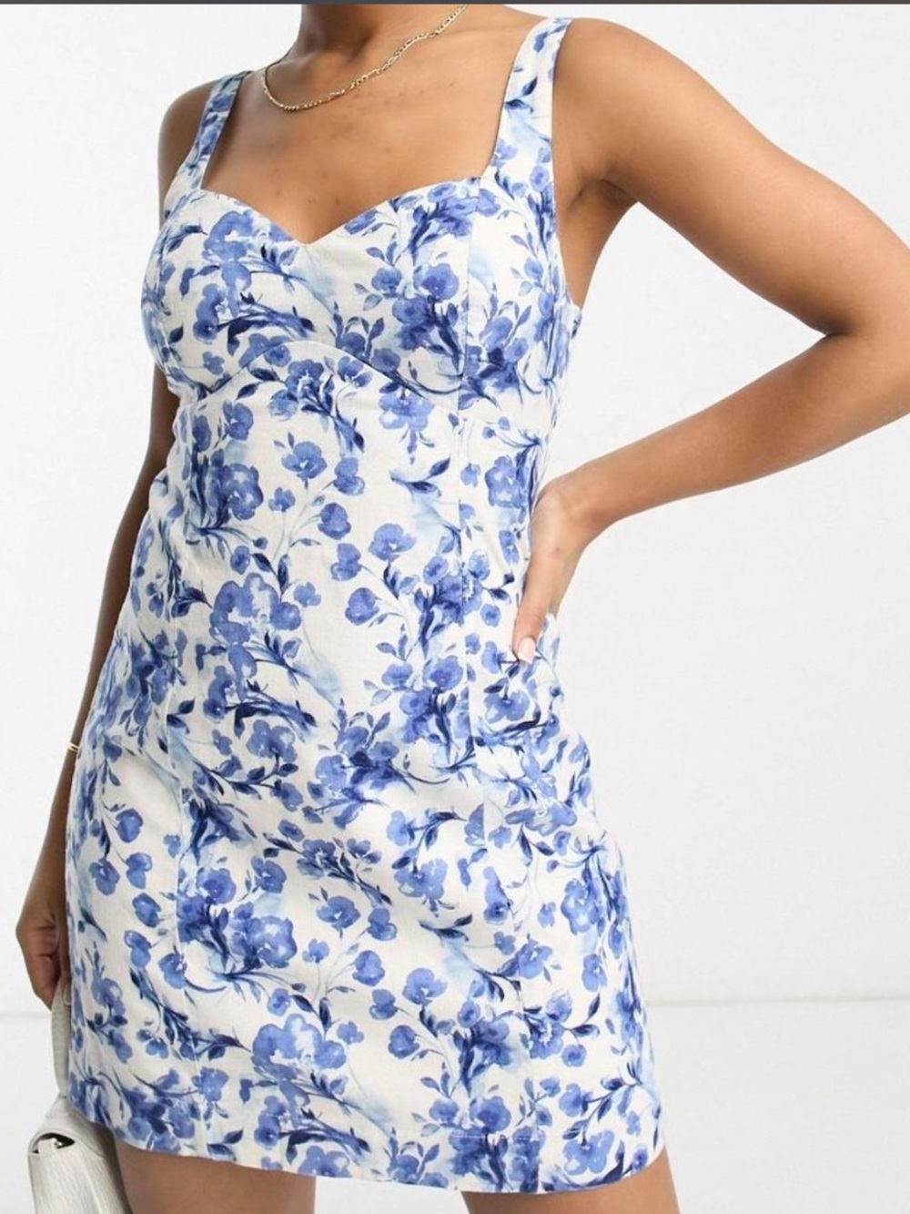 NWT Abercrombie & Fitch Blue Floral Mini Dress Size Small